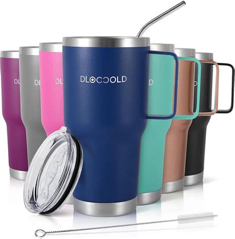 Dloccold Oz Tumbler With Handle Stainless Steel Insulated Travel