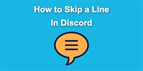 How To Skip A Line In Discord Without Sending A Message