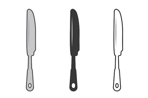 Premium Vector | Cutlery Knife Vector Knife Vector Restaurant Equipment ...