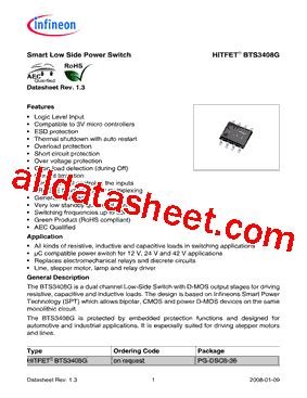 BTS3408G Datasheet PDF Infineon Technologies AG