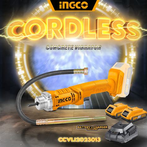 Ingco Ccvli Ccvli Lithium Ion Cordless Concrete Vibrator