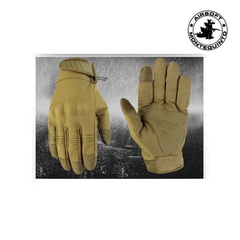 GUANTES TÁCTICOS A24 TAN TALLA M ACM Airsoft Montequinto