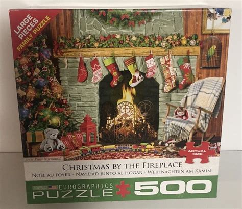 Eurographics Pc Jigsaw Puzzle Christmas By The Fireplace Pre