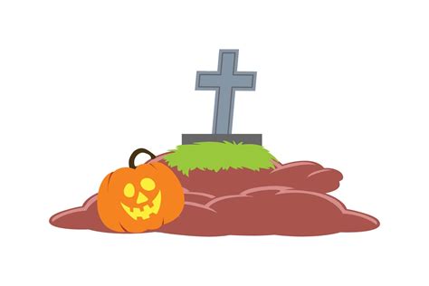 Halloween Grave Flat Icon-248 Graphic by goodtelangid · Creative Fabrica