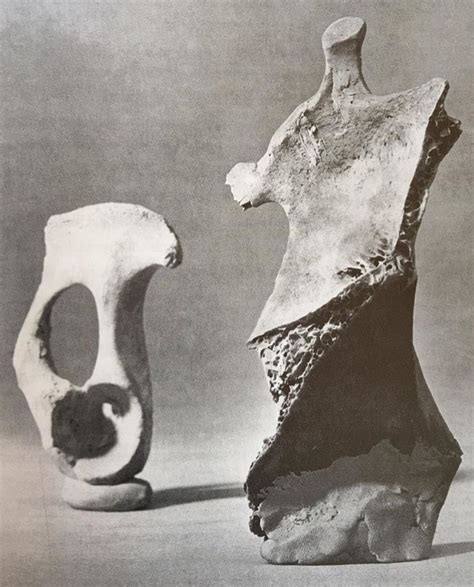 Henry Moore Bone And Clay Plaster Sculpture Art Sculpture Abstract