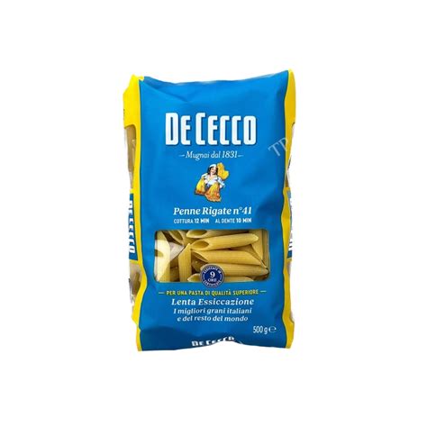 De Cecco Penne Rigate No 41 Pasta 500g Buonsapore De