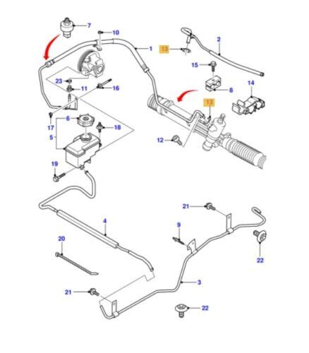 NEW GENUINE FORD MONDEO TRANSIT FIESTA POWER STEERING HOSE O RING SET