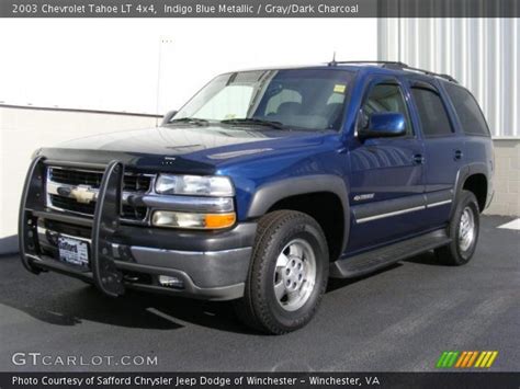 Indigo Blue Metallic 2003 Chevrolet Tahoe Lt 4x4 Graydark Charcoal