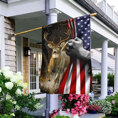 Deer American Flag Metal Pigeon