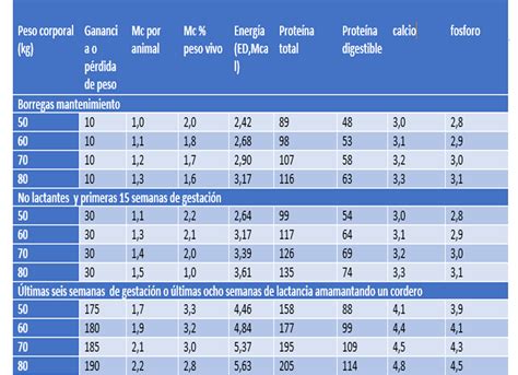 Agropecuarias Requerimientos Nutricionales De Diferentes Especies