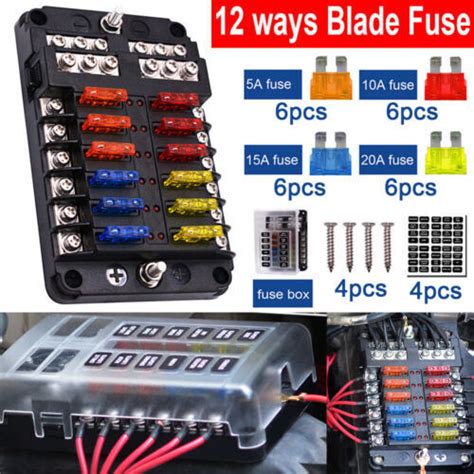 Way Blade Fuse Box Block Holder Led Indicator V V Car Marine