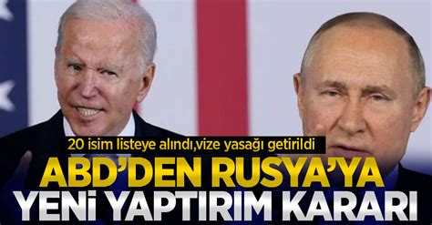 Abd Den Rusya Ya Yeni Yapt R M Karar Kremlin S Zc S Ve Rus