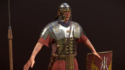 Roman Legionary Rigged Animated Buy Royalty Free 3d Model By Moony