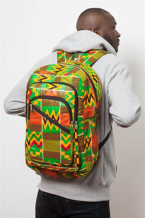 Authentic African Backpack From Ages Apparel Kente Cloth Bags