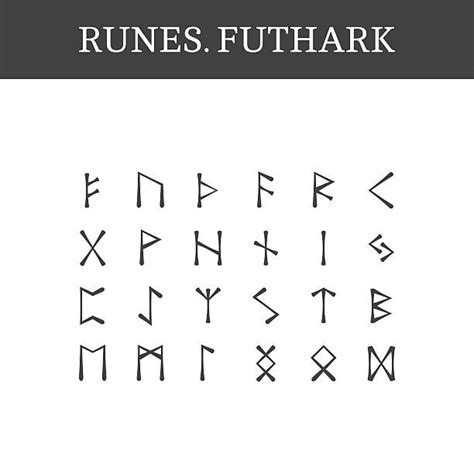 230+ Set Of Ancient Old Norse Runes (Futhark) Stock Photos, Pictures ...