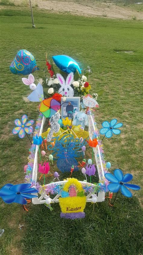 Easter 2018 Grave Decorations Gravesite Decorations Cemetary Decorations Diy Easter Decorations