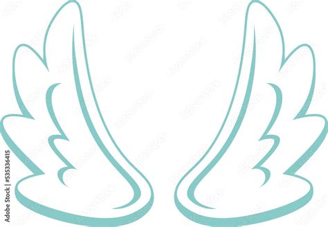 Cartoon Angel Wings vector illustration Stock Vector | Adobe Stock