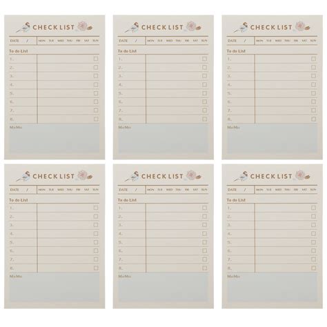 6 Books Self Adhesive Memo Pads Small Writing Notepads Portable To Do