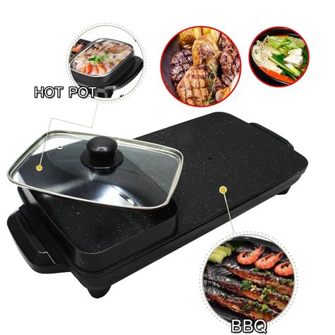 Wm Korean Samgyupsal Grill In Electric Barbeque Grill Pan With