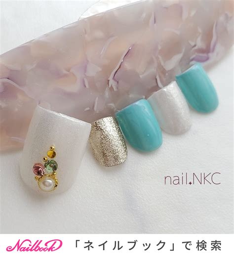 夏 オールシーズン デート 女子会 フット nail NKCのネイルデザイン No 7498654 ネイルブック