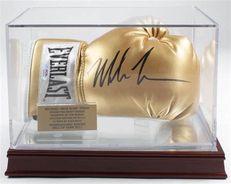 Mike Tyson Signed Everlast Boxing Glove With Display Case Psa Coa