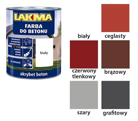 AKRYBET BETON LAKMA FARBA DO BETONU BIAŁA 4 LLAKMA SAT2 Farby drewno