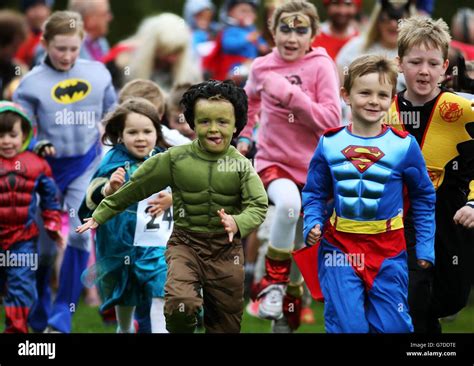 Superhero Fun Run Dublin Stock Photo Alamy