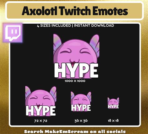 Cute Axolotl Twitch Discord Emotes X Twitch Emote Pack Etsy Uk