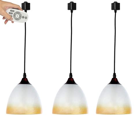 FSLiving Remote Control Pendant Light H Type Track Light Dimmable Track