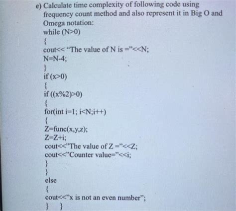 Solved E Calculate Time Complexity Of Following SolutionInn