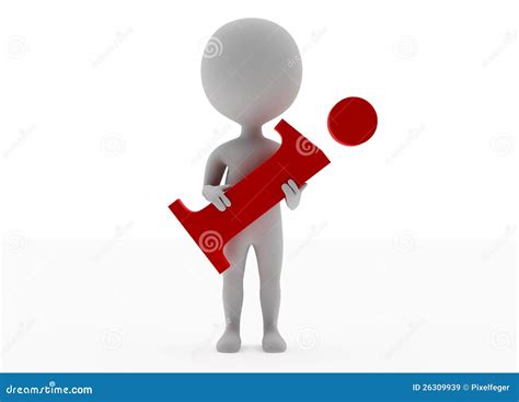 D Humanoid Character Hold A Blank Board Stock Image Cartoondealer