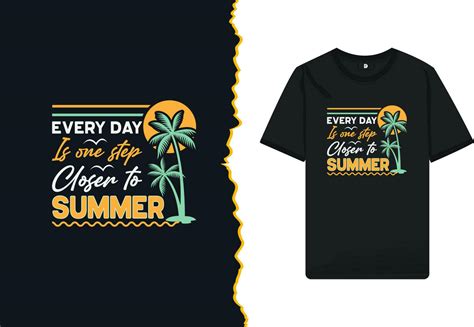 Summer Typography T Shirt Design Vector Template Creative Art For