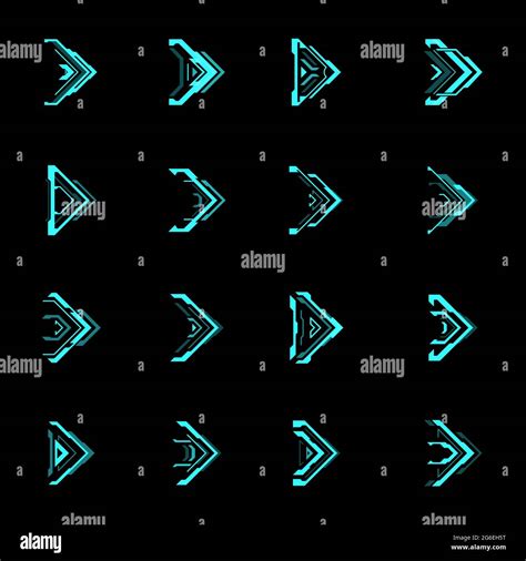 Hud Futuristic Arrows And Navigation Pointers Vector Interface Sci Fi