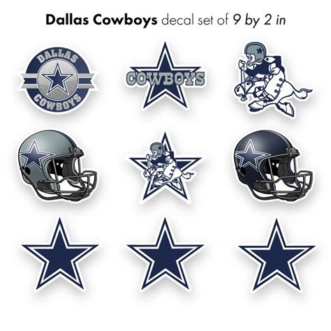 Dallas Cowboys Laptop Sticker History Logo Vinyl decal Footb | Inspire ...