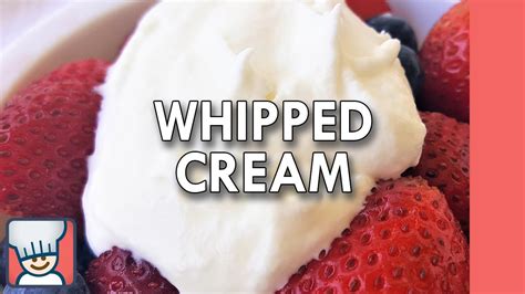 How To Make Whipped Cream Youtube