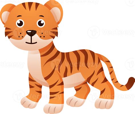 Tigre Lindo Personaje De Dibujos Animados 19550041 PNG