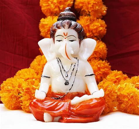 Beckon Venture Hindu Lord Ganpati Ganesha Ji Idol Murti Decorative