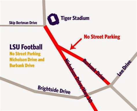 2014 LSU Football Gameday Parking Map and New Changes