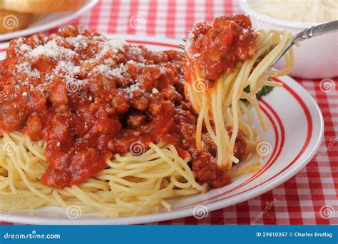 Spaghetti On A Fork Stock Image Image Of Meal Food 29810357