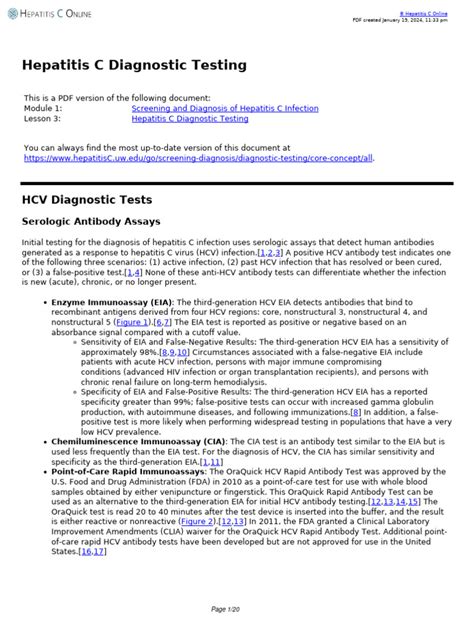 Hepatitis C Diagnostic Testing 2 Pdf Hepatitis C Diagnosis Of