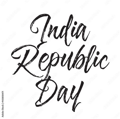 india republic day, text design. Vector calligraphy. Typography poster ...