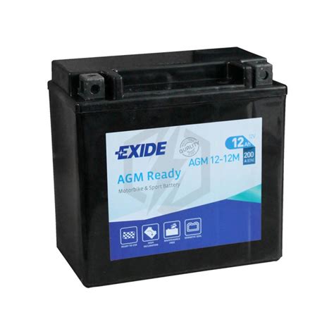 Batterie Moto Exide AGM12 12M YTX14H BS 12v 12ah 200A