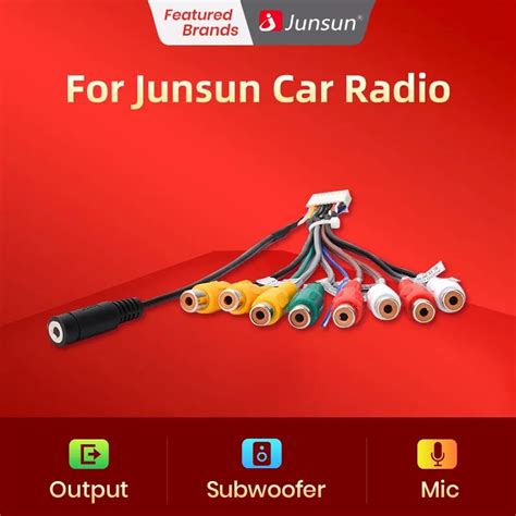 Junsun Auto Stereo Radio Rca Uitgang Draad Aux In Adapter Kabel Auto