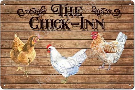 Chicken Run Sign Hen House Girl Poultry Rooster Coop Coup Run Pen Cage