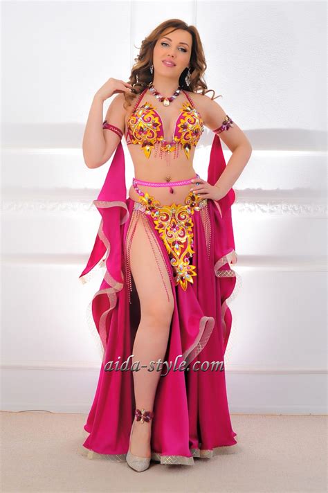 Pink Belly Dance Costumes Aida Style