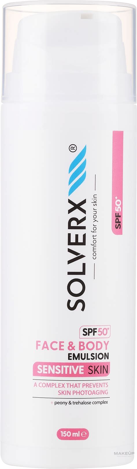 Solverx Sensitive Skin SPF50 Эмульсия после загара для лица и тела