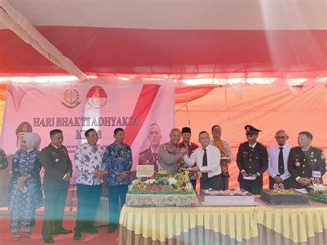 Polres Kaur Hadiri Syukuran Peringatan Hari Bhakti Adhyaksa Ke 63 Di