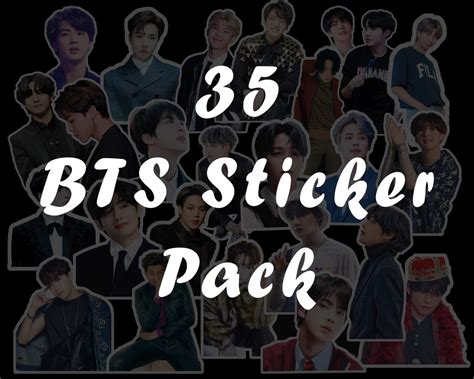 Bts Stickers Pack Bts Sticker Set Waterproof Etsy