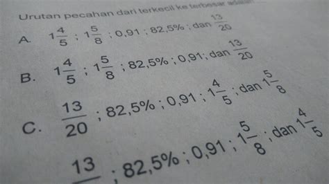 Detail Contoh Urutan Pecahan Dari Yang Terkecil Koleksi Nomer 13