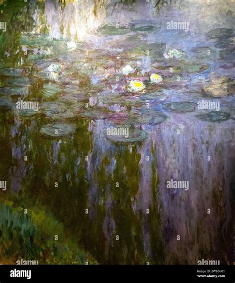 painting "Lilies" by Claude Monet from 1916-1919 Stock Photo - Alamy